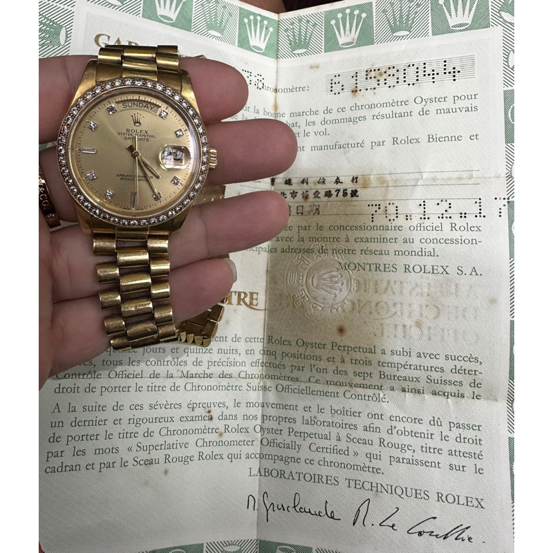 Rolex 勞力士18238 紅蟳18k 鑽石