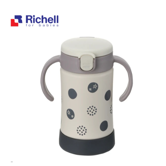 Richell  TLI泡沫之夏不鏽鋼吸管保溫杯 300ml