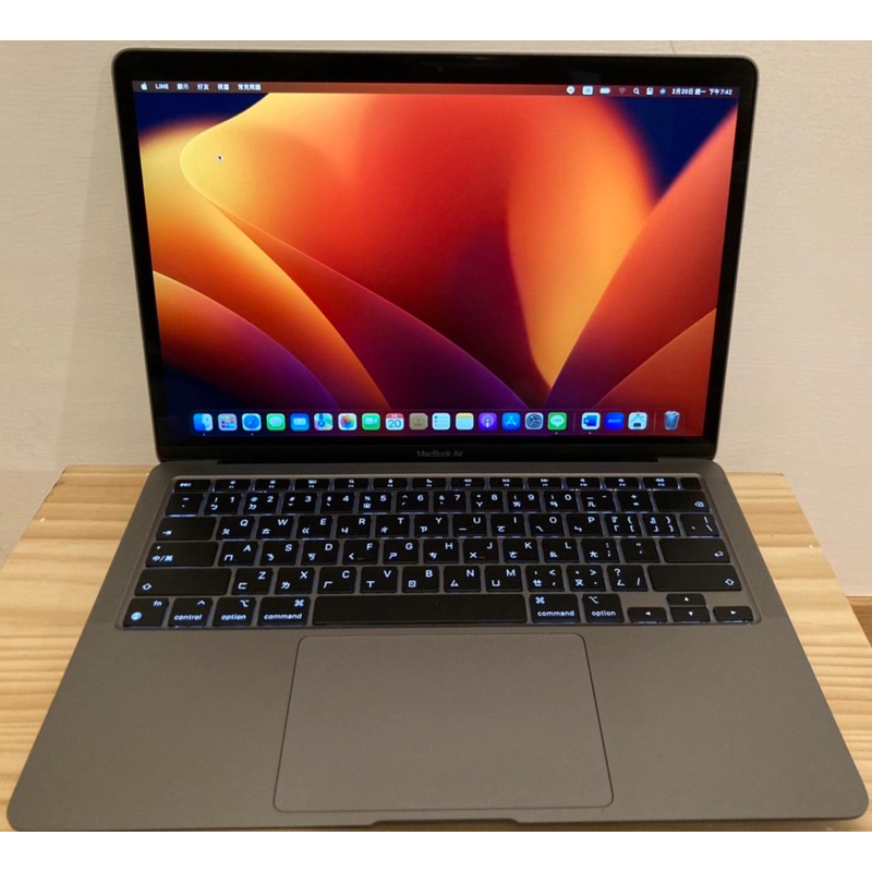 9.9成新 MacBook Air 2020年 A2337 13吋 M1 8G/256G SSD 保固中 電池100%