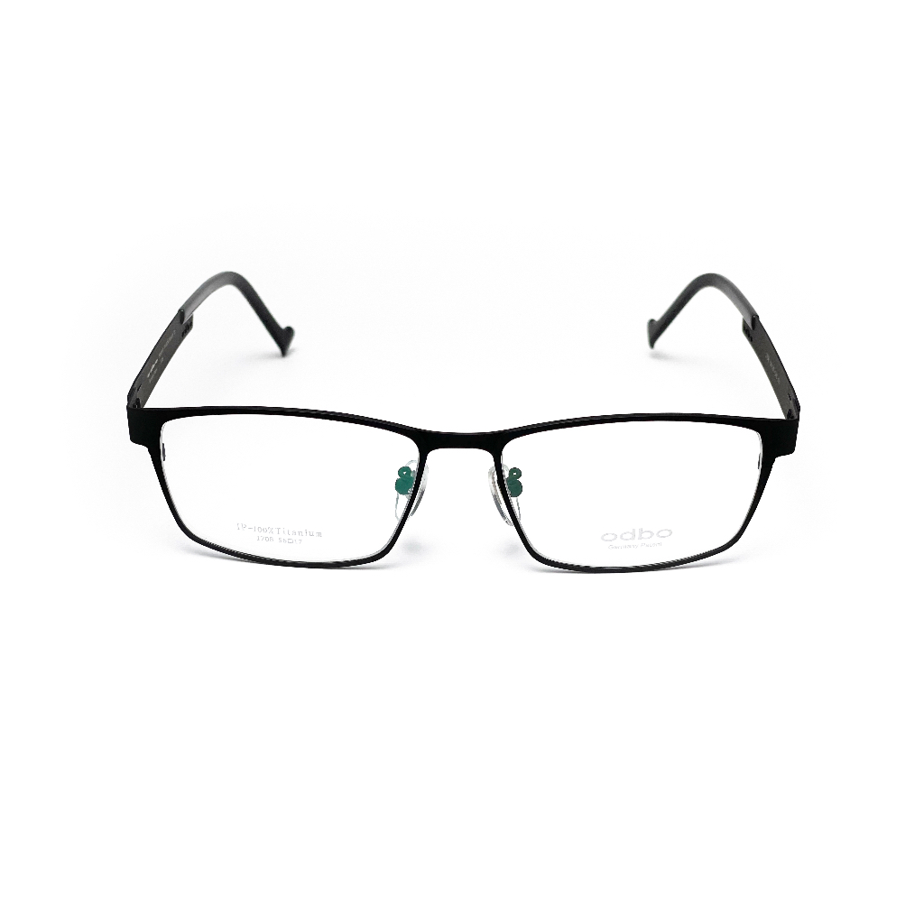 【全新特價】odbo 鈦金屬光學眼鏡鏡框 1708 C1 消光黑 輕量化無螺絲設計