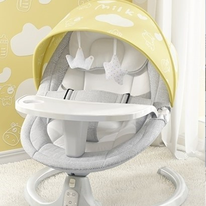 【免運】2023新款嬰兒電動搖搖椅哄娃神器新生兒寶寶哄睡搖籃床帶娃睡覺安撫椅