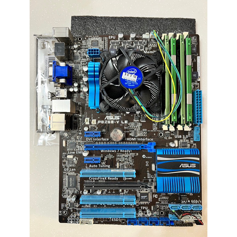 【吃土人現貨便宜賣】華碩 P8Z68-V LE+CPU i7 2600k DDR3 4g X4 16g雙通道(含擋板）