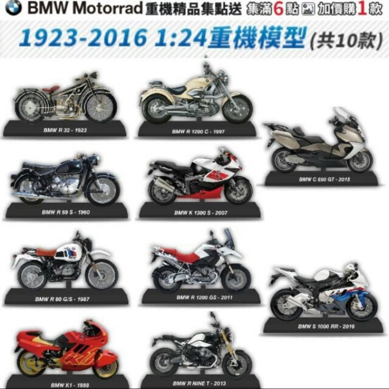 7-11 BMW 1:24 重機模型 經典重機系列集點送 模型車 重機 Motorrad