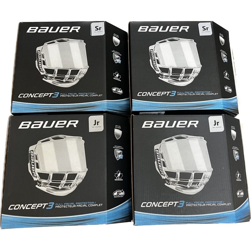 Bauer concept 3 冰球/曲棍球安全帽透明面罩