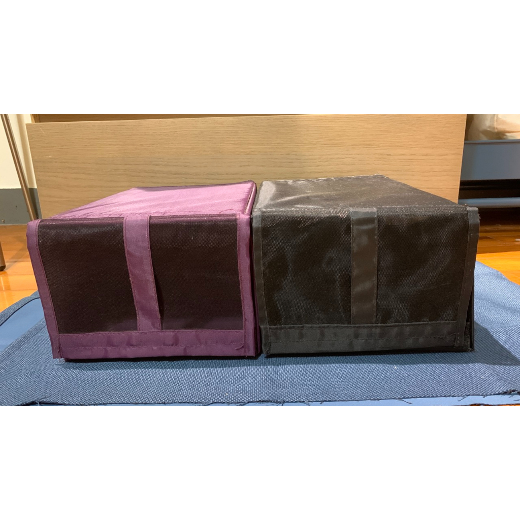(二手) IKEA 鞋盒 鞋子收納盒 防塵盒 折疊式 黑色/深紫色 一組（共6入）