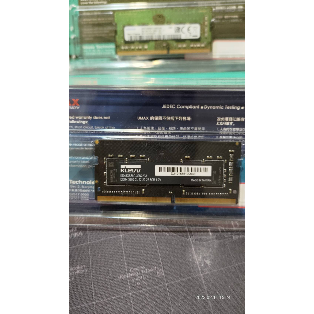 [現貨免運] 筆電記憶體KLevv DDR4-3200 8GB [二手零件]