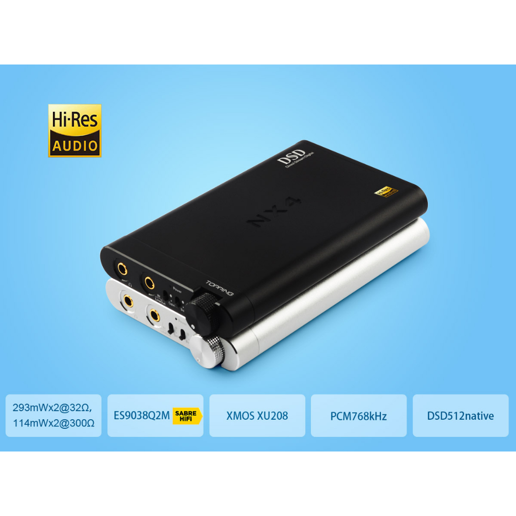 衝評價 拓品 TOPPING NX4 DSD發燒級 耳擴 耳機放大ES9038 USB DAC 解碼器 攜帶方便