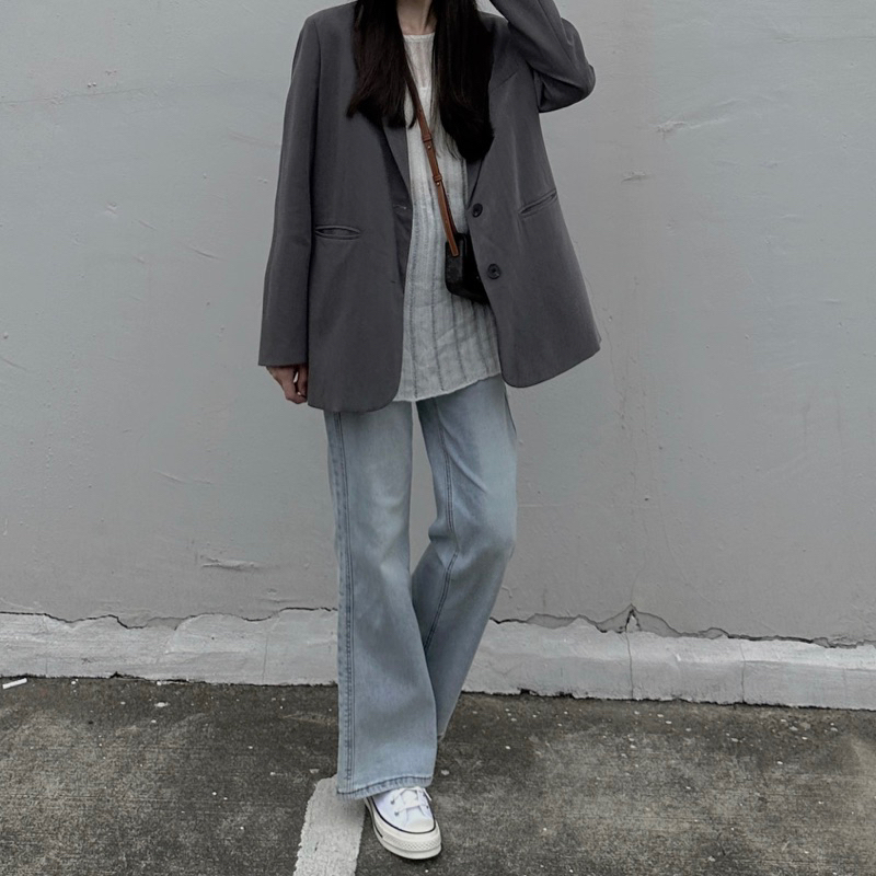 （私心推🧡）一見鍾情滴刷色微喇叭牛仔褲