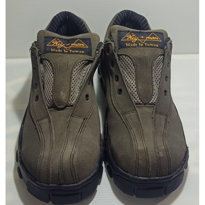 KEY MAN-台灣製皮革安全鞋附原廠鞋盒 + 替換除臭鞋墊1組 - RG108WP灰