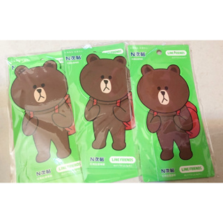 ●line friends 熊大背包 便利貼 N次貼 可再貼便條紙 賴圖 備忘貼 備忘錄 便條紙 標籤紙 重複貼 熊大