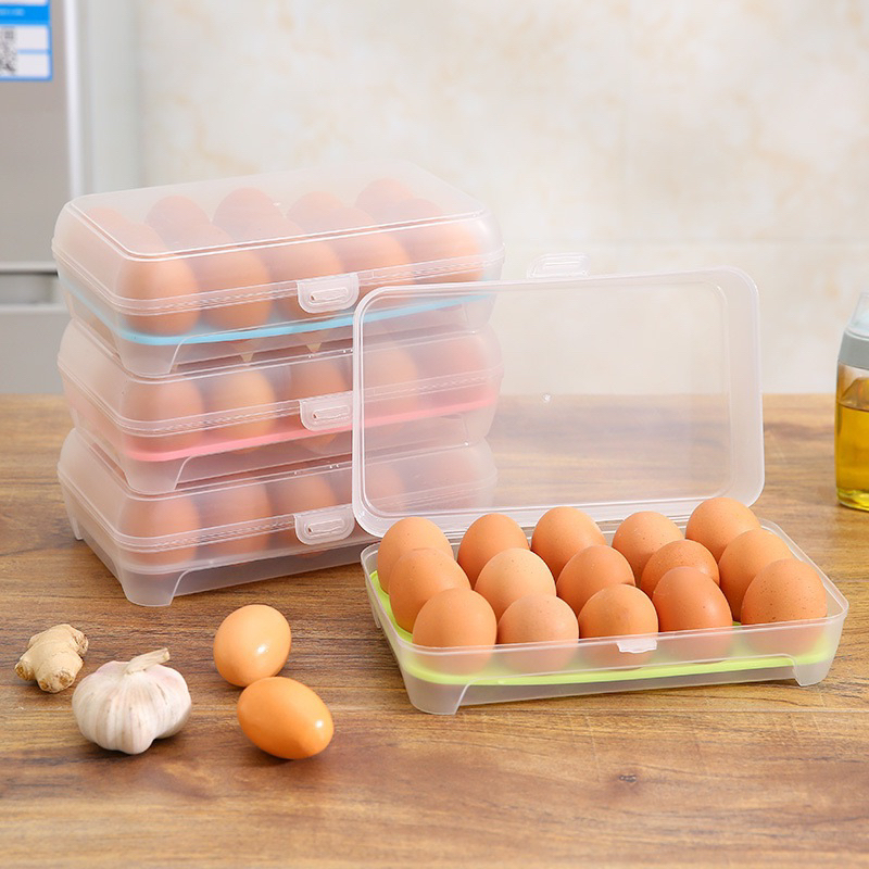 現貨全新 雞蛋盒 15格 冰箱保鮮盒 雞蛋收納盒 塑膠雞蛋盒 廚房用品 廚房收納 冰箱收納 廚房整理