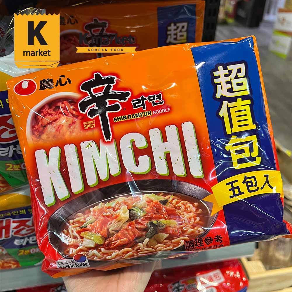 【Kmarket】韓國Nongshim農心辛辣白菜風味拉麵5入