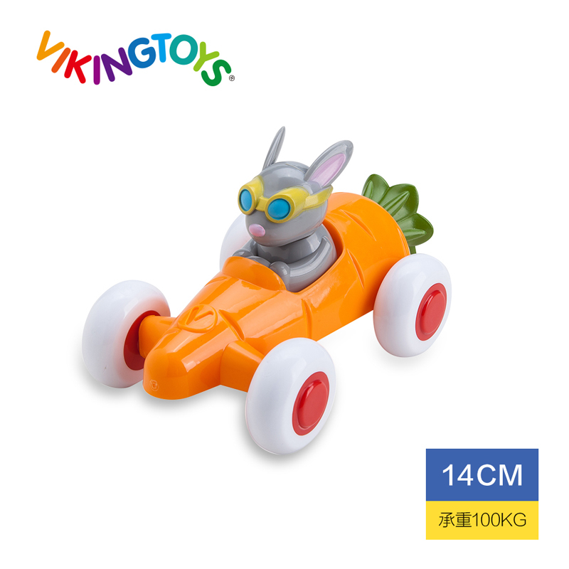 瑞典Viking toys維京玩具-動物賽車手-蘿蔔瑞比14cm 兒童玩具 玩具車 幼兒玩具 寶寶玩具 現貨