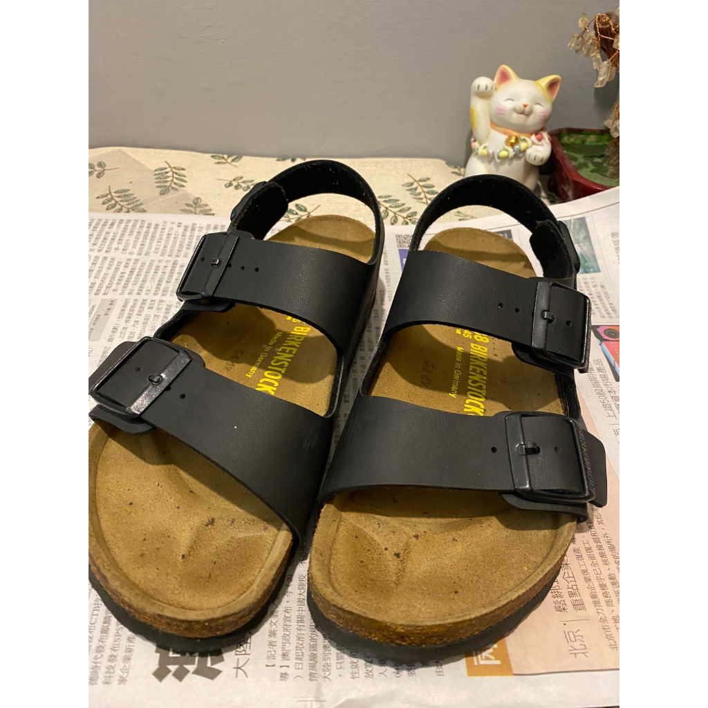 勃肯 Birkenstock 經典Milano米蘭 二條涼鞋-黑色