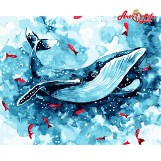 【ArtLife 藝術生活】DT126藍色漫遊_40x50cm含框 DIY 數字油畫 彩繪 全館現貨