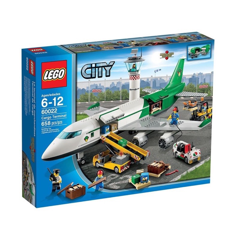 LEGO 60022 正版 樂高 絕版 稀有 收藏 City 城市系列 航空貨運中心 全新未拆 盒況良好 台中可面交