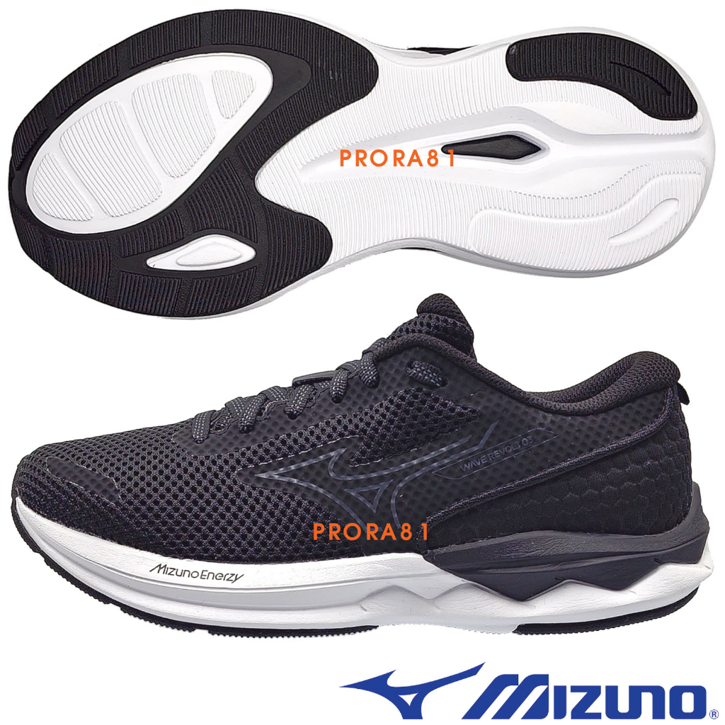 Mizuno J1GC-231401黑X白 REVOLT 3 全尺寸男慢跑鞋【一般型，有12號、13號】210M