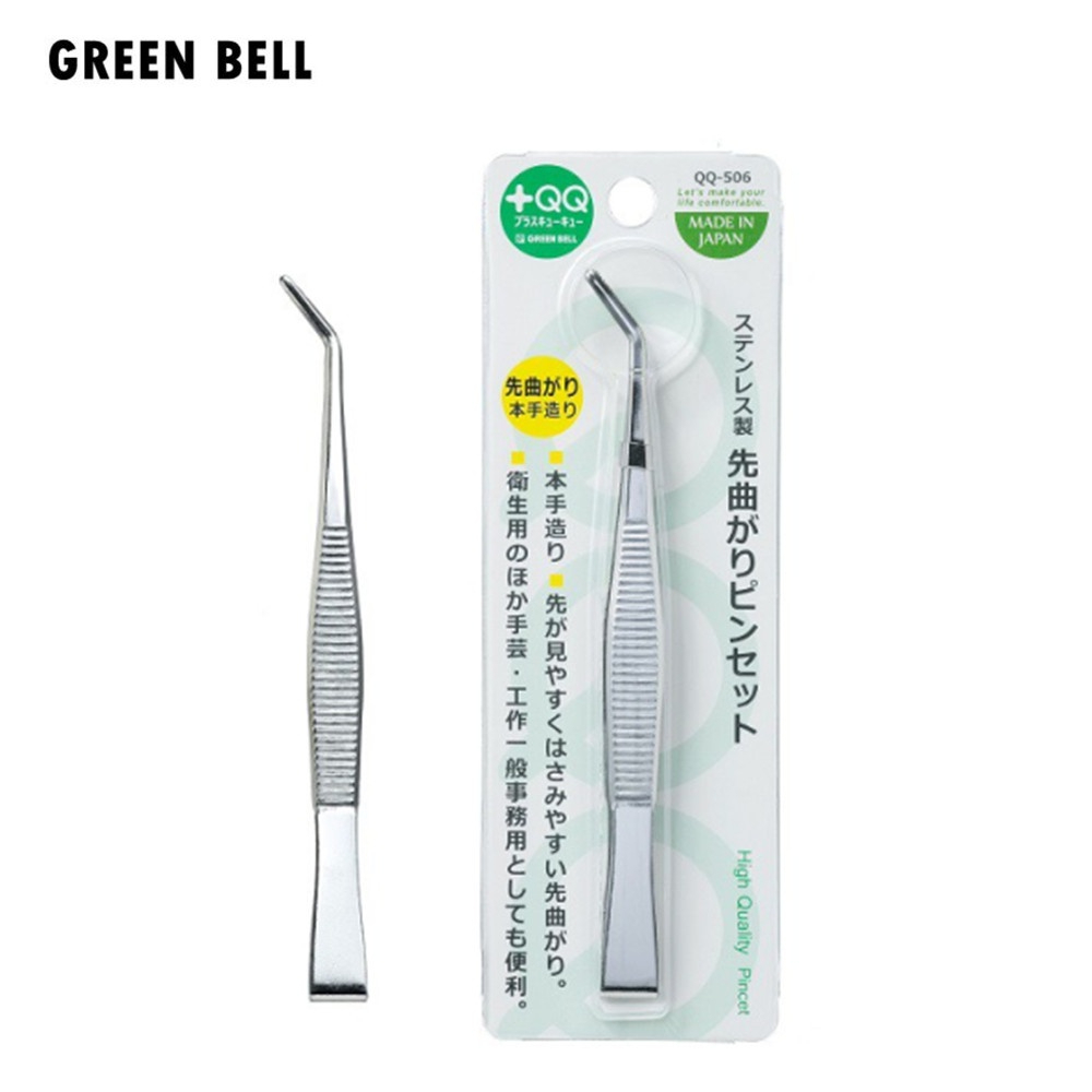 日本綠鐘 GREEN BELL 不銹鋼寬彎細式多用途安全夾 QQ-506 【官方旗艦館】