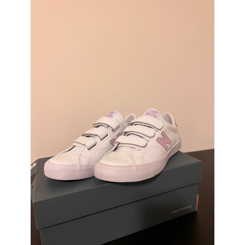New Balance 復古鞋 魔鬼氈 AM210VMP 白色 紫色女鞋