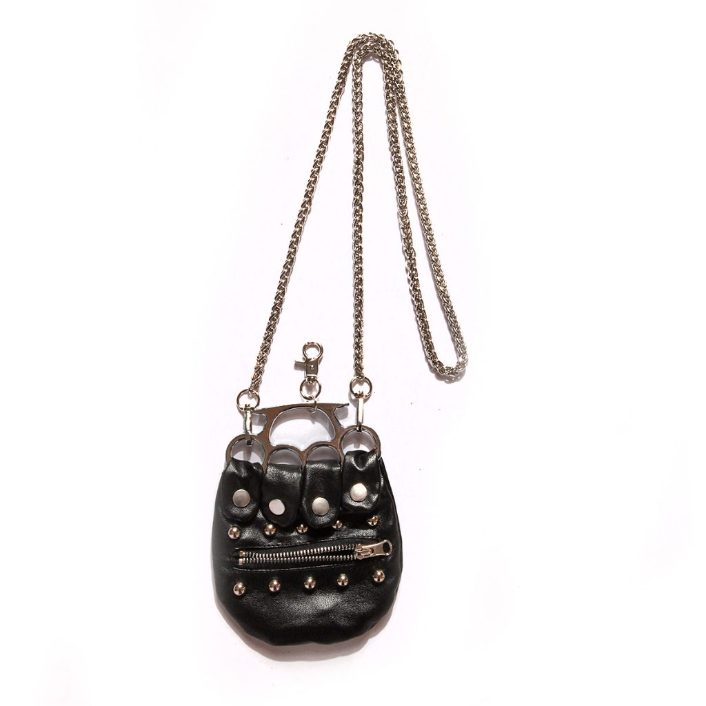 MRGS BRASS KNUCKLES ARTIFICIAL LEATHER BAG 手指虎 裝飾包 男女皆可用