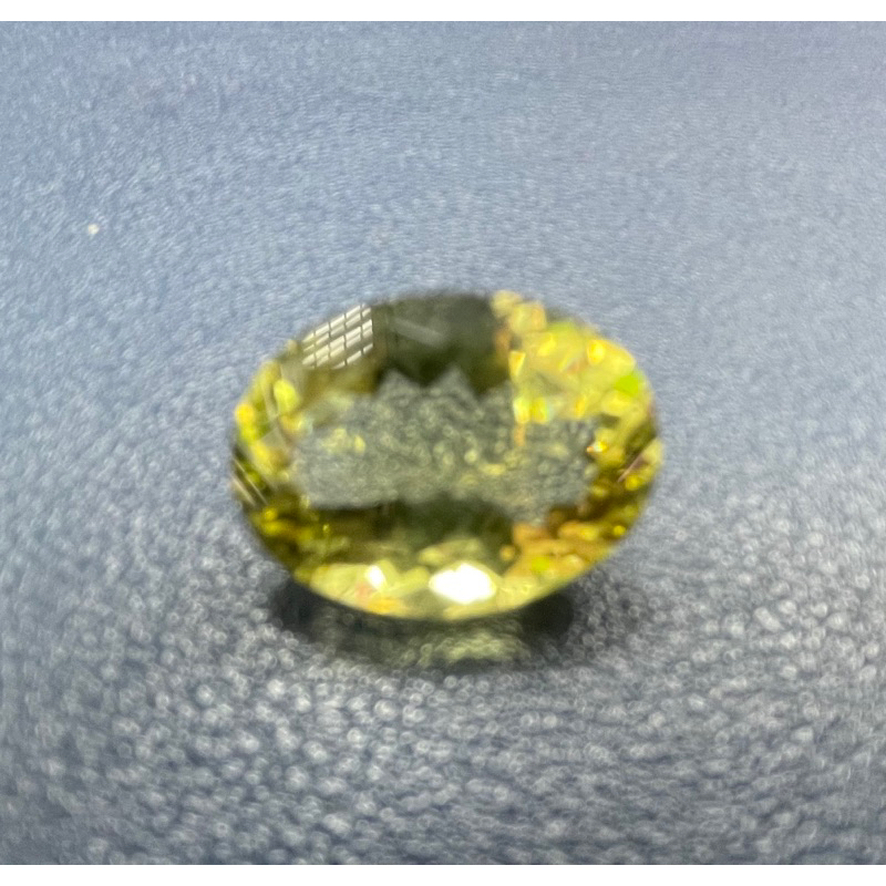 絕美檸檬水晶，完美切割高淨度，火光璀燦耀眼漂亮12.43ct