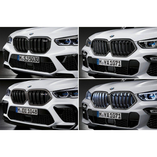 【NHL精品】全新德訂進口 BMW 最新款 X6 G06 X6M F96 原廠 鈰灰 亮黑 X6M 雙柵 高光澤 水箱罩