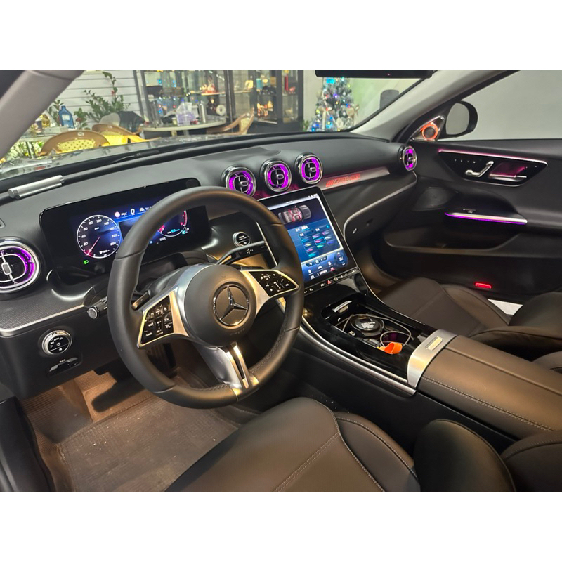 《霍克國際》Benz W206 C class 渦輪出風口 4D旋轉高音 扶手燈
