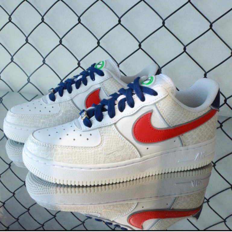 【R-MAN】Nike Air Force 1 '07 蛇紋 紅白藍 AF1 女鞋 DV1493-161