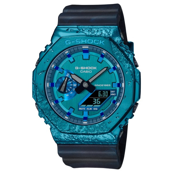 【CASIO G-SHOCK】40周年礦石系列運動腕錶-寶石藍/GM-2140GEM-2A/台灣總代理公司貨享一年保固