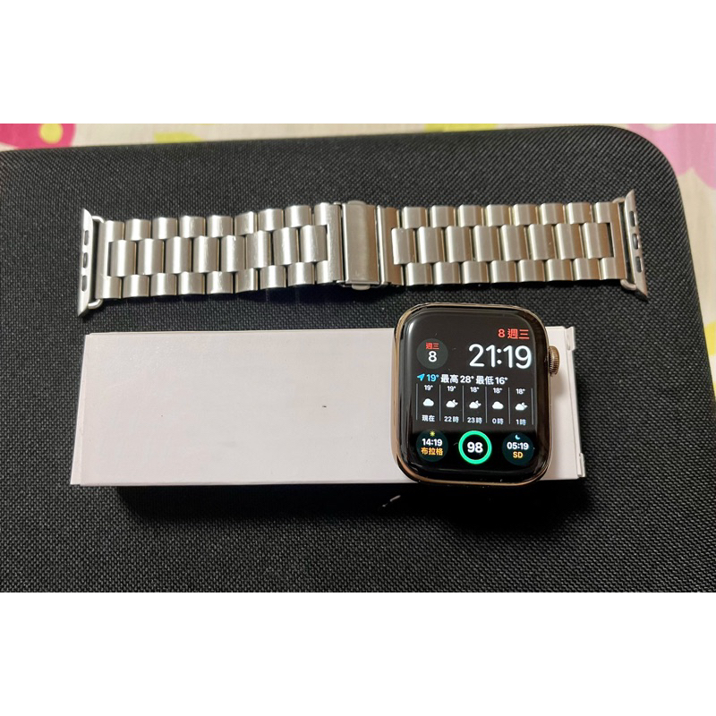 Apple Watch S5 44mm  LTE金色不鏽鋼