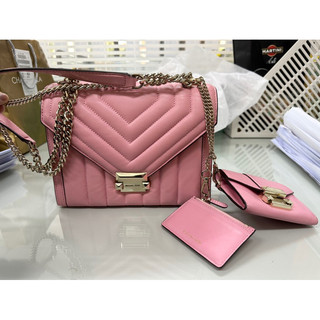 Michael Kors Whitney(二手MK信封鏈帶包三合一、浪漫公主粉紅色