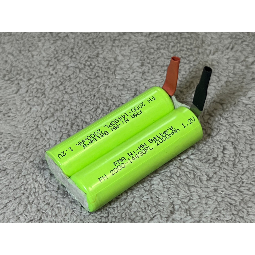 台灣現貨 FMA如願 帶焊片 鎳氫 AA 1.2V2000MAH 串聯2.4V 玩具車電池 理髲器電池 醫療設備電池