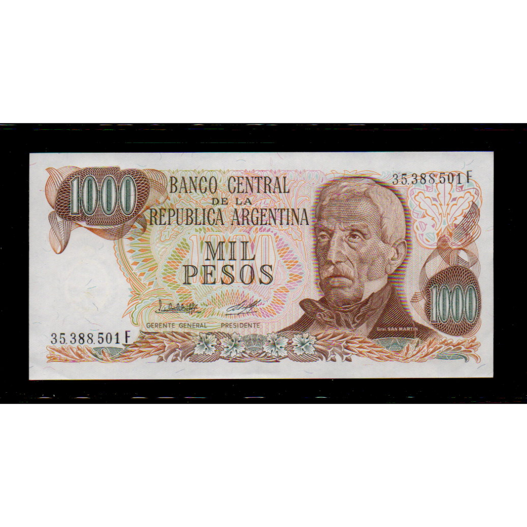 【低價外鈔】阿根廷ND1976-83年 1000Peso 紙鈔一枚 P304b(2) 絕版少見~(98新)