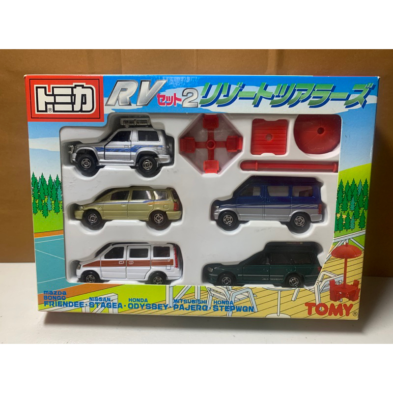 ［現貨］Tomica Tomy 舊紅標 RV Set2 渡假 旅行車 Mazda Nissan Honda 三菱 套組