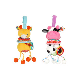 DOLERY 嬰兒動物音樂拉鈴 / 寶寶推車掛鈴 嬰兒掛件玩具 / 車掛 床掛 毛絨玩具 商檢合格 【國王皇後】