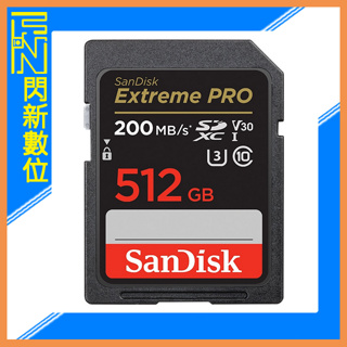 ☆閃新☆SanDisk Extreme PRO SDXC 512GB/512G Class10 200MB/s 記憶卡