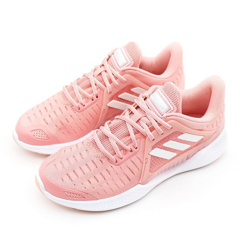 （保留）【adidas 愛迪達】慢跑鞋ClimaCool Vent 運動女鞋-路跑、涼感、透氣、粉白(EG1119）