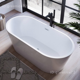 【破損包賠】獨立式亞克力酒店工程民宿浴缸成人家用雙人橢圓形大浴盆加深泡澡E9