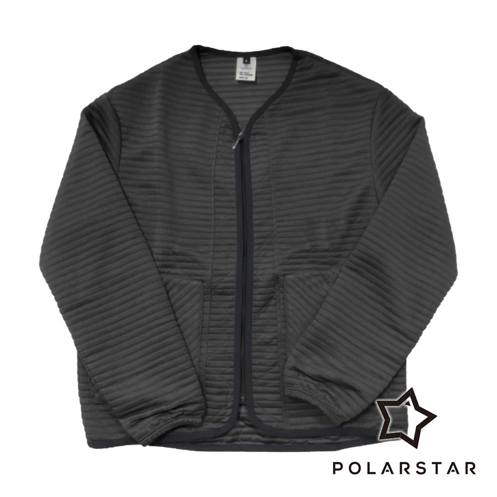 【PolarStar】中性無領壓紋保暖外套『黑灰』P22913
