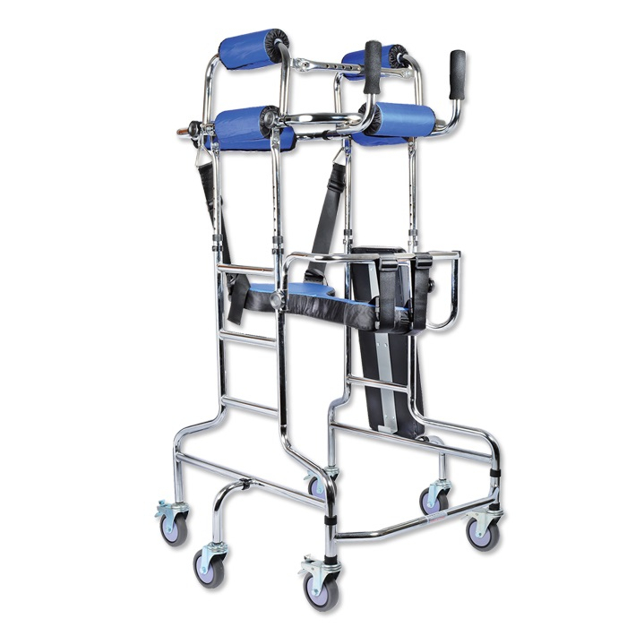 【海夫健康生活館】恆伸機械式輪椅 (未滅菌)鐵製電鍍帶輪 復健助步器 助行椅 螃蟹車 符合補助款(ER-3106-1)