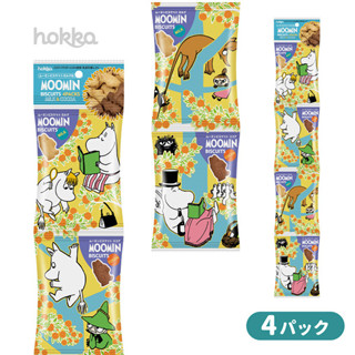 +爆買日本+ HOKKA 北陸 嚕嚕米系列 可可&牛奶 造型四連餅 4連餅 72g 日本必買 日本進口