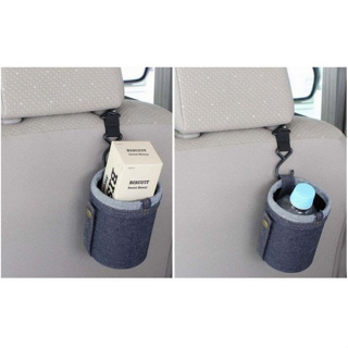 SFC【LF-149】日本NAPOLEX 牛仔布小型杯架置物袋 丹寧牛仔布 車用 冷氣孔夾式 吊掛式 置杯架