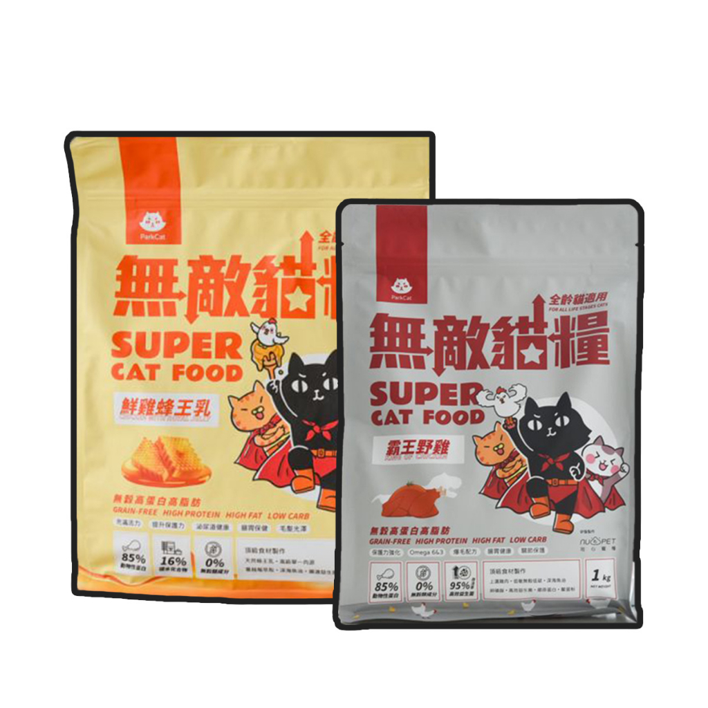 ParkCat貓樂園 無敵貓糧1kg 2kg 6kg 鮮雞蜂王乳小霸王貓飼料 - 艾爾發寵物 Alphapetstw