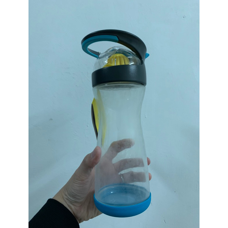 [全新] 檸檬隨身瓶/擠檸檬隨身水瓶/玻璃水瓶/多功能玻璃檸檬隨手瓶(壺) 藍色