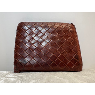 BOTTEGA VENETA 經典小羊皮編織皮夾 咖啡色(二手)便宜出售～優惠價$2500