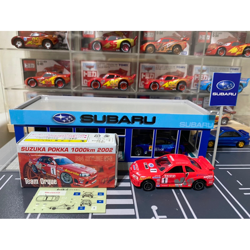 TOMICA 20-8-54 ORQUE R34 GTR ‘02 SUZUKA POKKA 1000KM 稀有中製特注