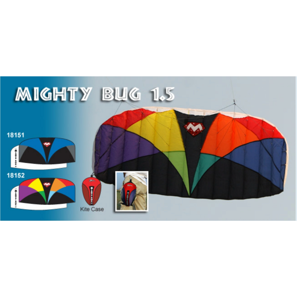 【風箏小舖】美国FWK 超級甲蟲 飛行傘 1.5 Flying Wings Kite 傘型無支架雙線風箏台設計 台灣製造