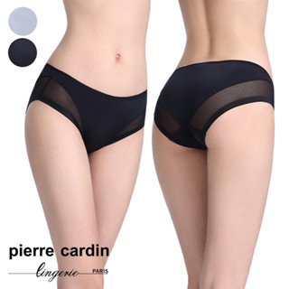 【pierre cardin 皮爾卡登女性內衣】絲滑透膚剪接平口褲