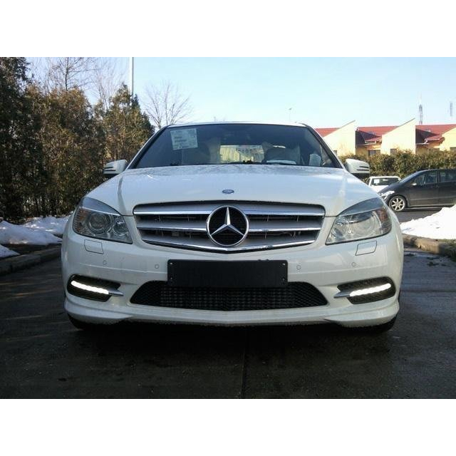 &lt;台灣之光&gt;全新 BENZ 賓士 W204 10 11年美規C300 AMG前保專用LED日行燈黑網