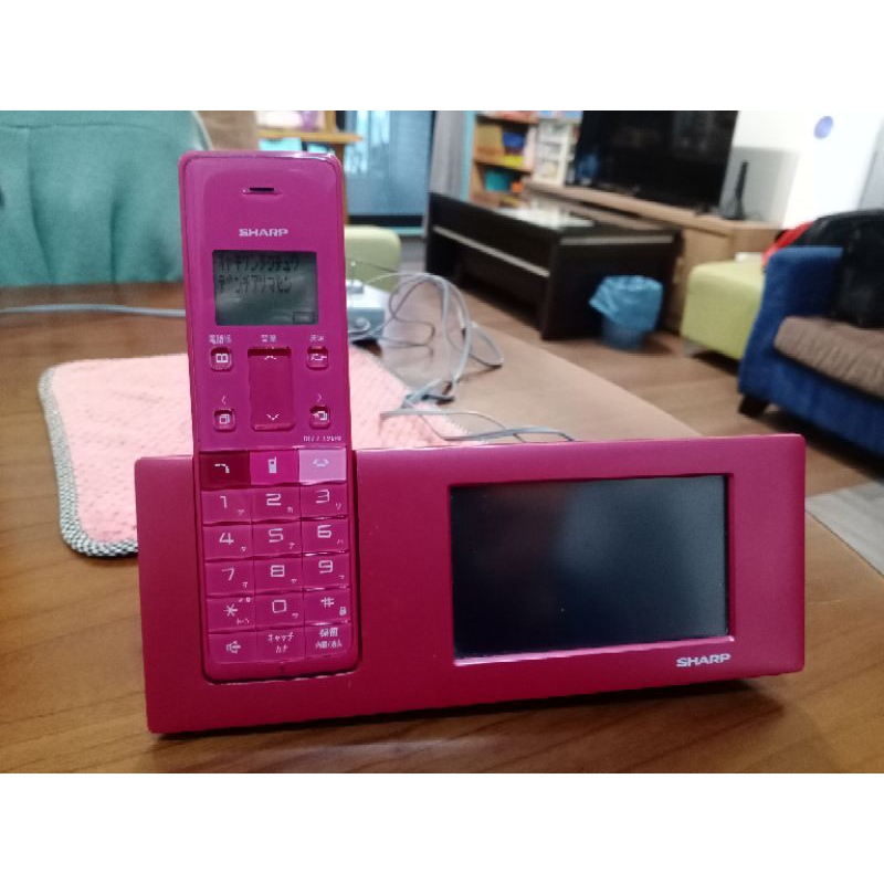 SHARP JD-4C2CL-P粉紅色(日本國內款):::家用無線電話(彩色4.3吋液晶數位相框主機)~~~特價出清！